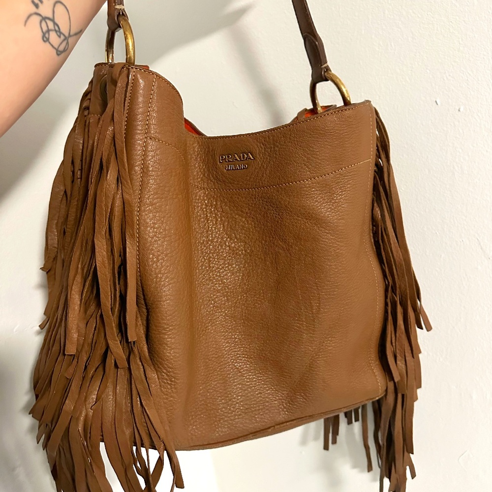 Prada Leather Brown/Tan Shoulder bag